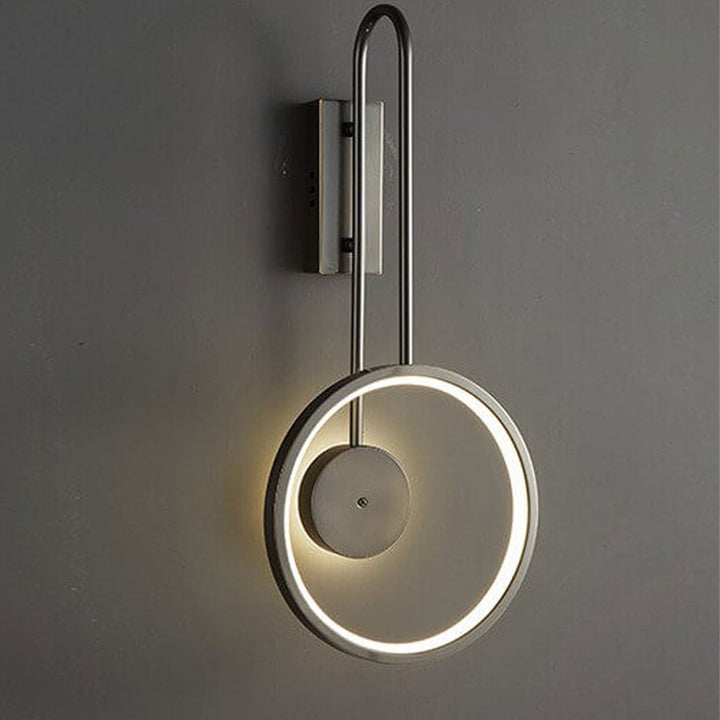 Licht Luxus Vollkupfer Kreis Gebogene Arm LED Wandleuchte Lampe 