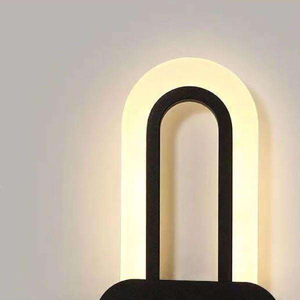 Moderne minimalistische Rundring-LED-Wandleuchte aus Acryl-Aluminium 