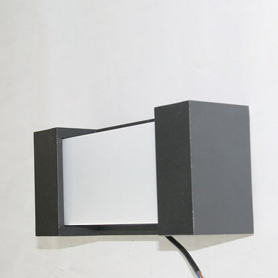 Applique murale LED étanche moderne simple carrée en acrylique pour l'extérieur 