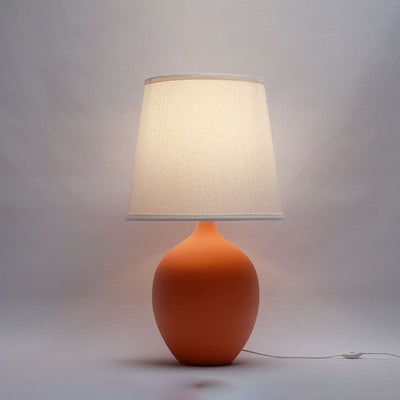 Nordic Fabric Shade Color Ceramic Base 1-Light Tischlampe