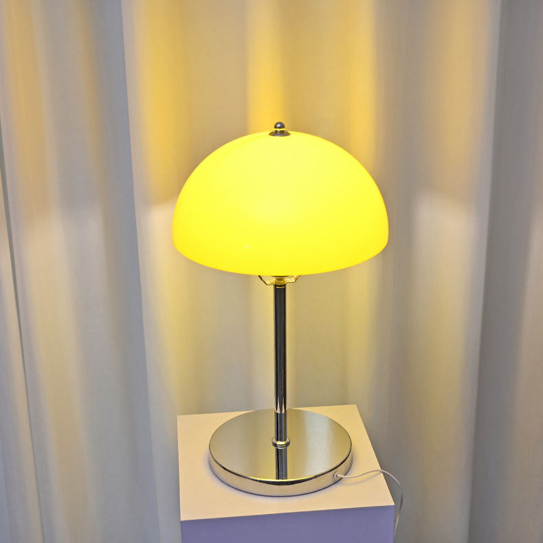 Lampe de table USB à LED en acrylique transparent en forme de dôme vintage nordique 