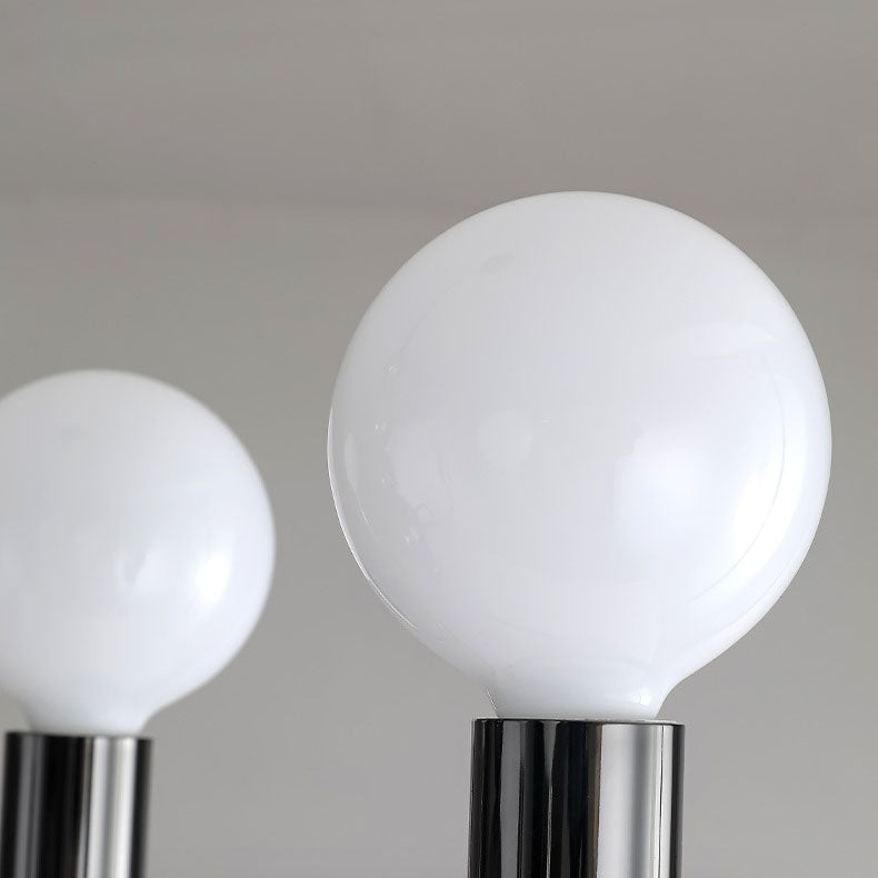 French Modern Minimalist Round Ball Iron Glass 3/5/8 Light Chandelier
