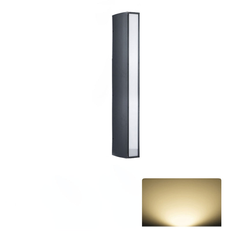 Applique murale extérieure LED lumineuse rectangulaire simple nordique haut et bas 