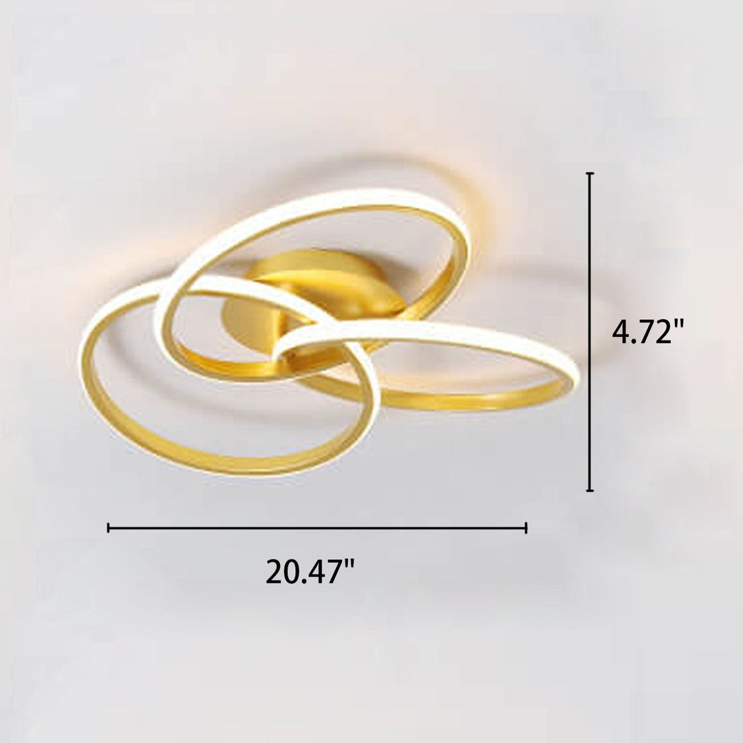 Nordic Light Luxus Ring Gestaffeltes Überlappungsdesign LED-Deckenleuchte 