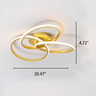 Nordic Light Luxus Ring Gestaffeltes Überlappungsdesign LED-Deckenleuchte 