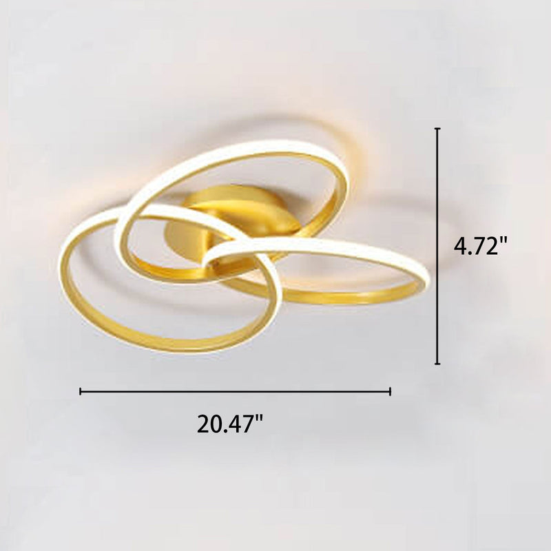 Nordic Light Luxus Ring Gestaffeltes Überlappungsdesign LED-Deckenleuchte 