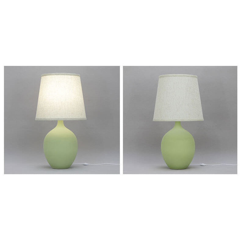 Nordic Fabric Shade Color Ceramic Base 1-Light Tischlampe