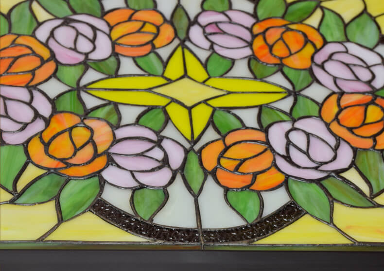 Tiffany Creative Pastorale Rose Motif Mural Design LED Applique Murale Lampe 