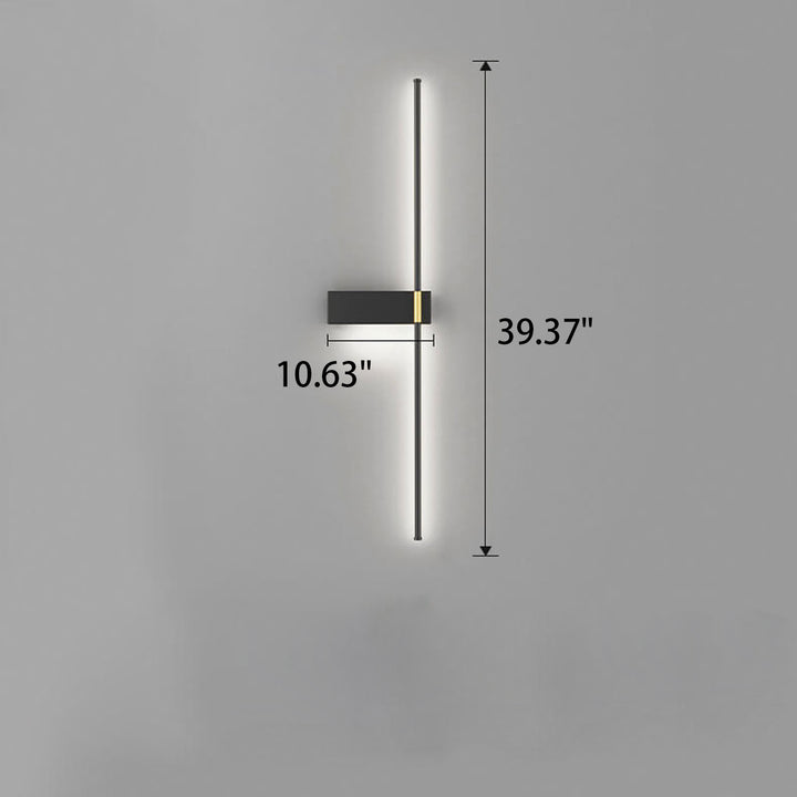 Lámpara de Aplique de Pared LED de Línea Larga de Hierro y Acrílico Minimalista Moderna 