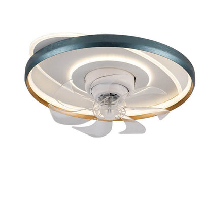 Nordic Rotatable Round Acrylic LED Flush Mount Ceiling Fan Light