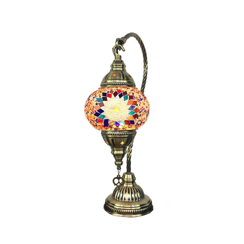 Vintage Stained Glass Turkish Style LED Table Lamp