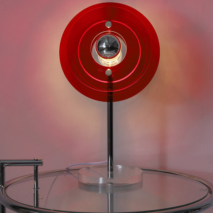 Diseño de platillo espacial moderno de acrílico lámpara de mesa de 1 luz 