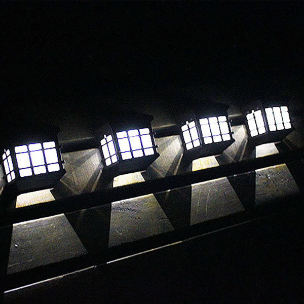 Cour étanche fenêtre panneau LED solaire applique murale lampe lumière extérieure 