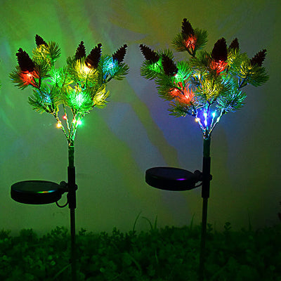 Solar Lighted Christmas Pine Cone Tree LED Outdoor Decorative Landscape Light