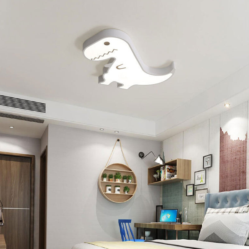 Cartoon Creative Metal Dinosaur LED Flush Mount Ceiling Light