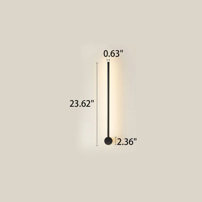 Minimalistische LED-Wandleuchte aus Aluminiumstreifen 