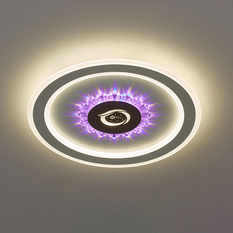 Luz de montaje empotrado LED simple de acrílico redondo 