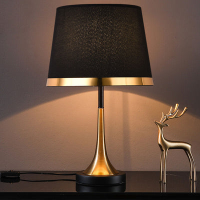 Lampe de Table 1 Lumière en Tissu Rétro Européen 