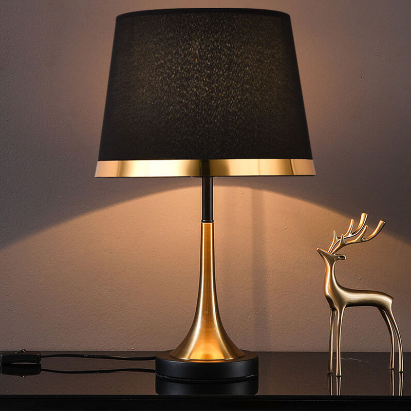 Lampe de Table 1 Lumière en Tissu Rétro Européen 