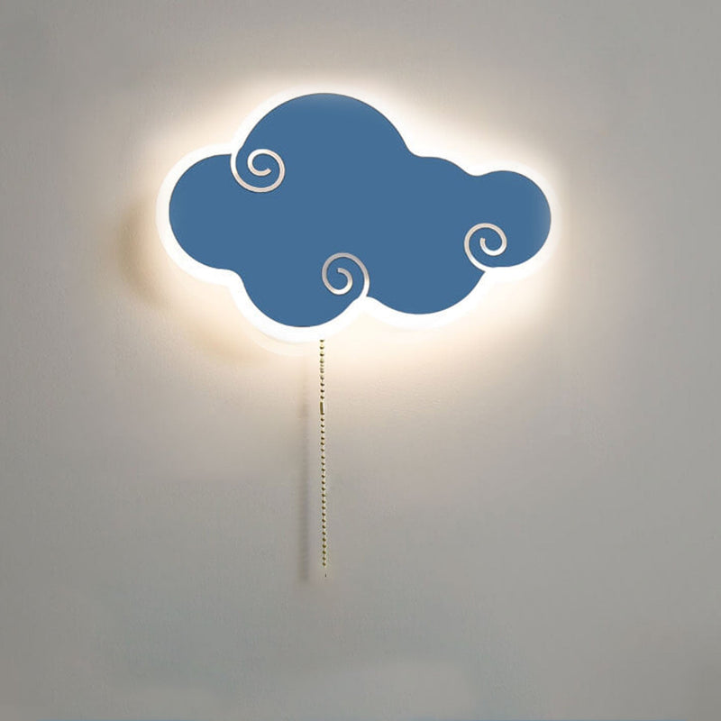 Moderne nordische einfache Wolken-Karikatur-Entwurfs-LED-Wand-Leuchter-Lampe 