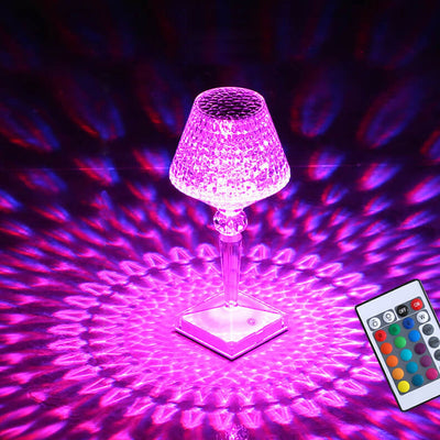 Lampe de Table créative en verre de vin en diamant acrylique, veilleuse décorative en forme de prune 