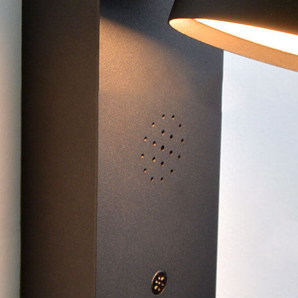 Lampe murale LED en acrylique avec contrôle vocal et tête ronde de couleur unie moderne 