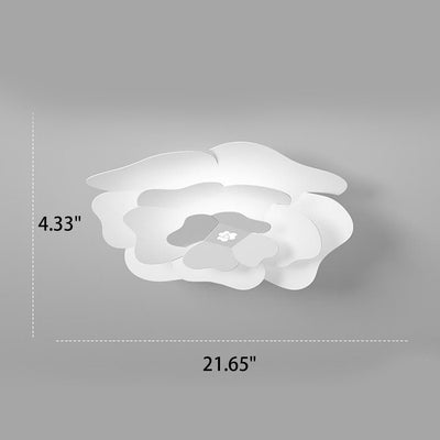 Creative Simple Three-layer Petal Overlap Design LED Flush Mount Light