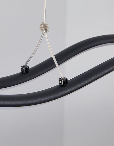 Nordic Minimalist Curve Bar Aluminum LED Chandelier