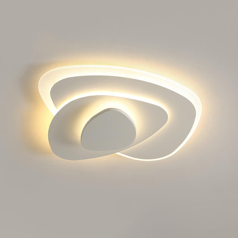 Nordic Simple Geometric Wrought Iron Acrylic LED Flush Mount Ceiling Light