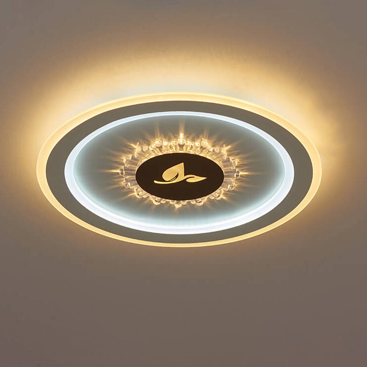 Luz de montaje empotrado LED simple de acrílico redondo 