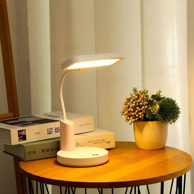 Simple Long Shade Round Base Touch Charging LED Desk Lamp