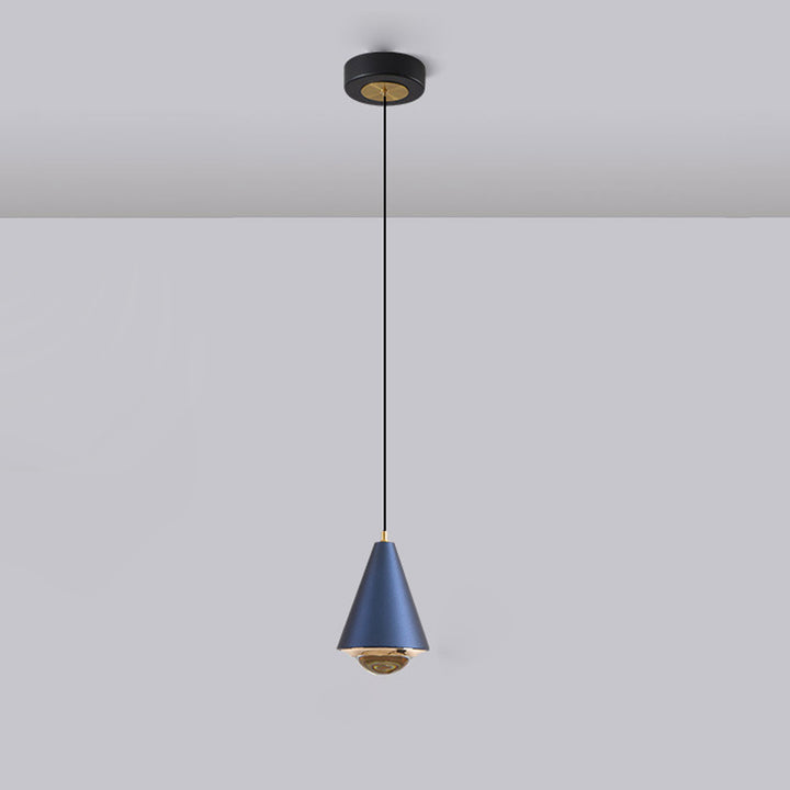 Moderne, minimalistische, einfarbige, konische Pendelleuchte mit 1 Licht 