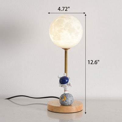 Nordic Creative 3D Printed Moon 1-Licht dekorative Tischlampe