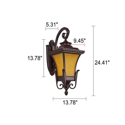 European-style Retro Aluminum Waterproof Outdoor 1-Light Wall Sconce Lamp