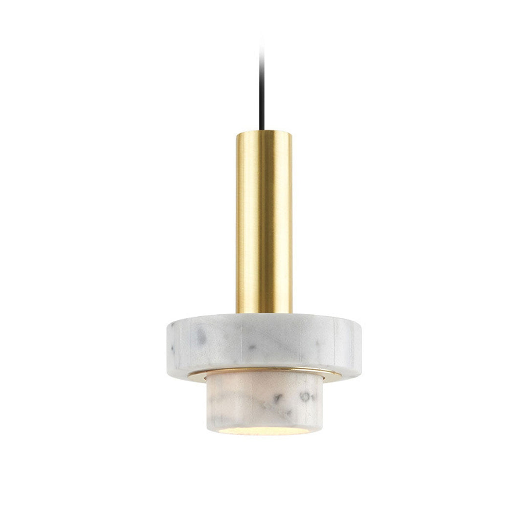 Suspension Luminaire en Métal et Marbre de Luxe Moderne à 1 Lumière 