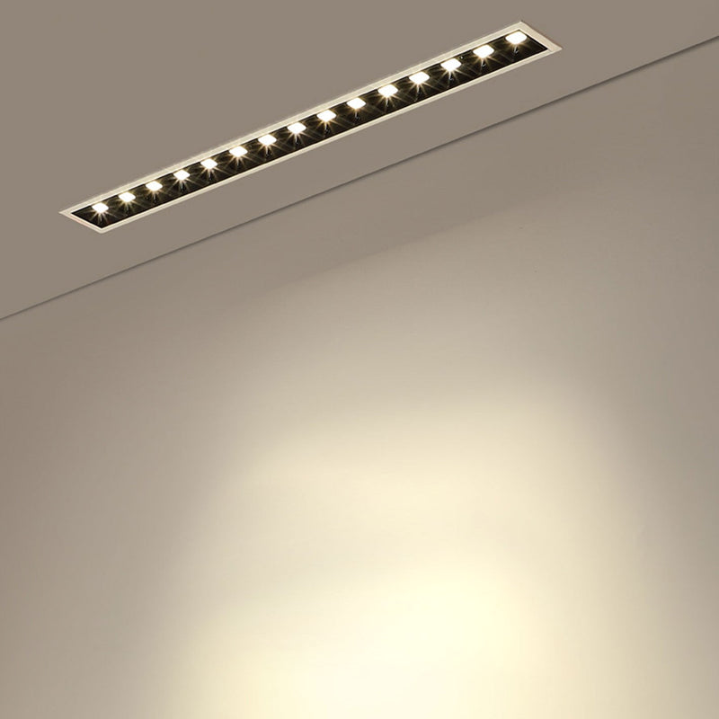 Moderne, minimalistische Aluminium-LED-Linienstrahler-Einbau-Deckenleuchte 