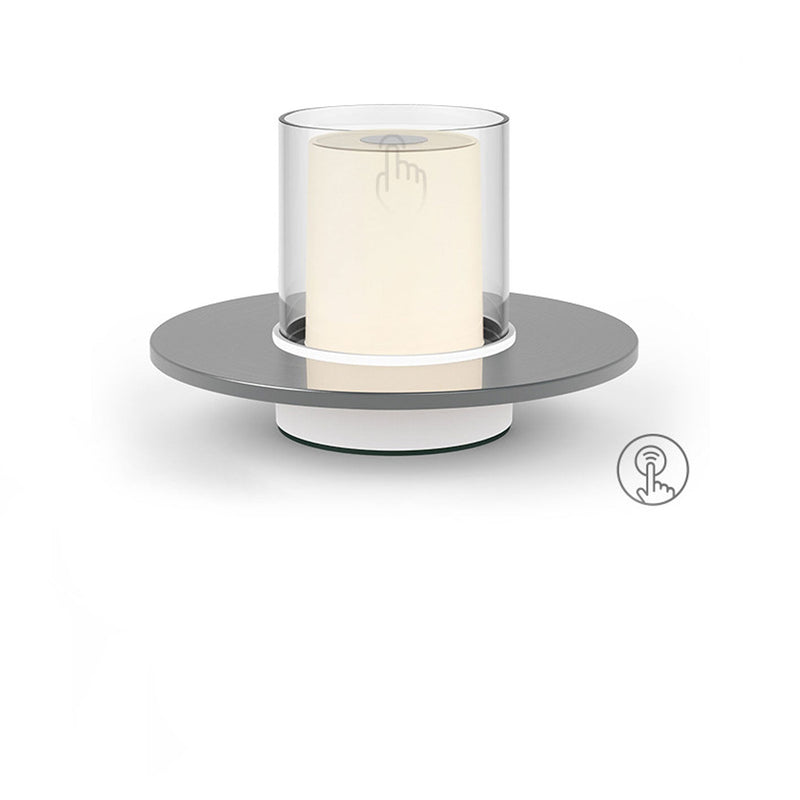 Lampe de Table Moderne à Bougie LED Cylindrique de Luxe Léger 