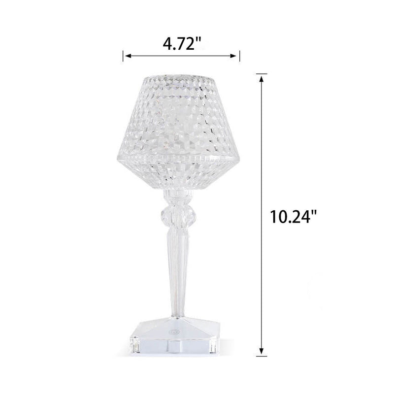 Lampe de Table créative en verre de vin en diamant acrylique, veilleuse décorative en forme de prune 