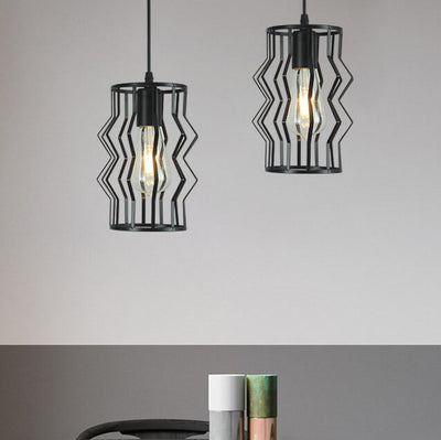 Retro Industrial Iron Creative Hollow Design 1-Licht-Pendelleuchte 