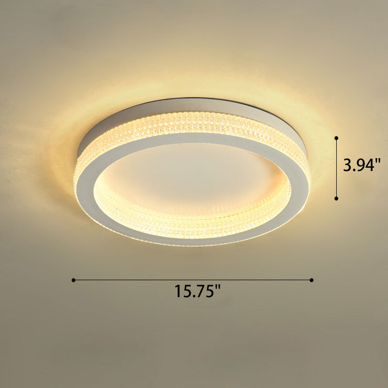 Runde LED-Deckenleuchte aus nordischem Eisen-Acryl