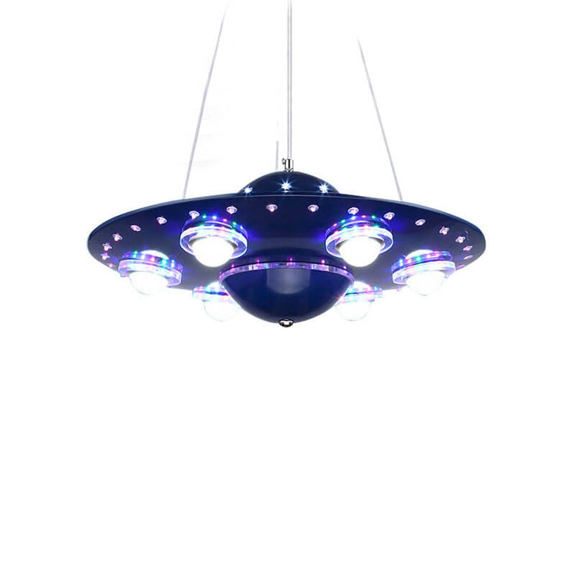 Creative Cartoon UFO Flying Saucer LED Kids Chandelier