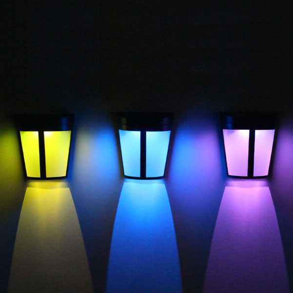 مصباح شمسي نصف أسطواني LED للحديقة الخارجية على الجدار 