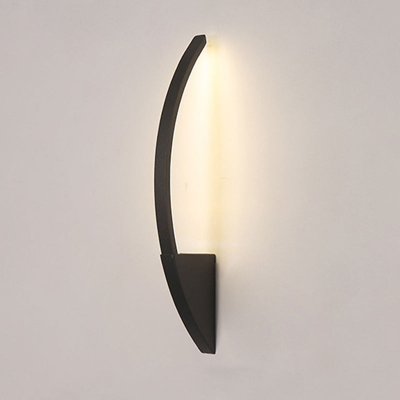 Nordic Minimalist Arc Line LED-Wandleuchte aus Eisen-Acryl 