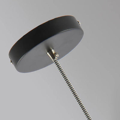 Lámpara Colgante Industrial Simple de Hierro con Cúpula Hueca de Diamante de 1 Luz 