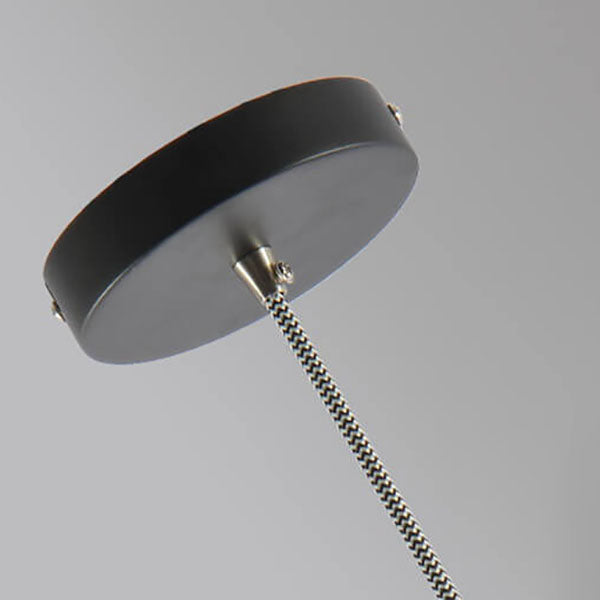 Lámpara Colgante Industrial Simple de Hierro con Cúpula Hueca de Diamante de 1 Luz 