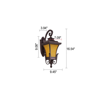 European-style Retro Aluminum Waterproof Outdoor 1-Light Wall Sconce Lamp