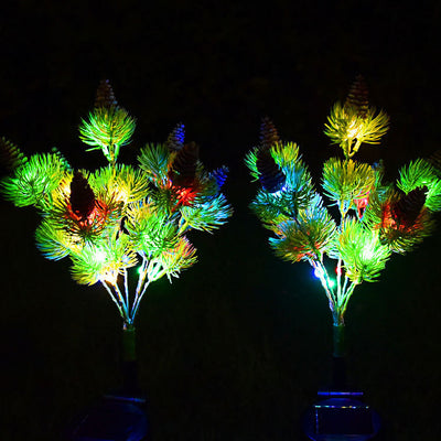 Solar Lighted Christmas Pine Cone Tree LED Outdoor Decorative Landscape Light