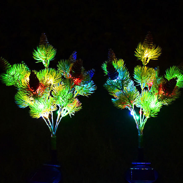 Solarbeleuchtetes Weihnachtstannenzapfen-Baum-LED-dekoratives Landschaftslicht im Freien 