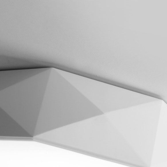Modern Minimalist Rhombus Geometry Acrylic Iron LED Flush Mount Ceiling Light for Living Room
