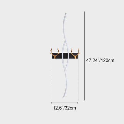 Applique Murale LED Nordic Light Luxury Strip Curve Antler 